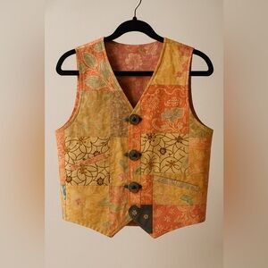 Vintage 100% cotton Indonesian made patchwork vest